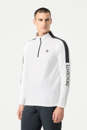 JERSEY	COLOR BLOCK T-NECK WHBK